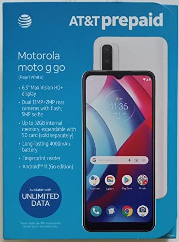Motorola AT&T XT2163-7 Moto G Go 4G 32GB 6.5 טלפון סמארטפון מראש - מנשא ננעול ל- AT & T