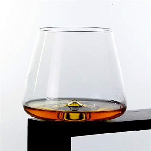 HNGM Tumblers זכוכית ויסקי קריסטל, כוסות סלע, ​​מערבולת כוס, מערבולת תחתונה, כוס יין מעצבת, ויסקי, זכוכית ירייה