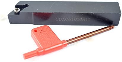 1PCS SDACR 1616H11 פלדה סגסוגת CNC מחזיקה מפנה מחזיק כלים משעמם מוט משעמם עבור DCMT11T3, קוטר שוק 1616