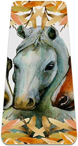 ציור שמן סוס פרימיום עבה יוגה מחצלת ידידותית לסביבה גומי בריאות & מגבר; כושר החלקה מחצלת עבור כל סוגים