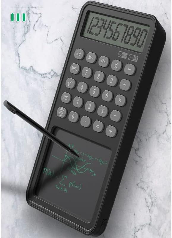 MJWDP מחשבון רב -פונקציונלי משרד עסקי נייד LCD מחשבון טאבלט כתב יד מחשבון 12 ספרות מחשבון פיננסי