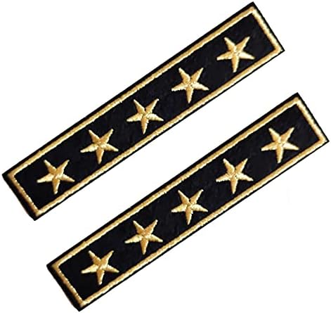 2 PCS EPAULET US כוכבי דגל ארהב רצועת כתף סמל ברזל על תיקון תפור רקום על טלאים לכובע DIY, ז'קט, טלאי