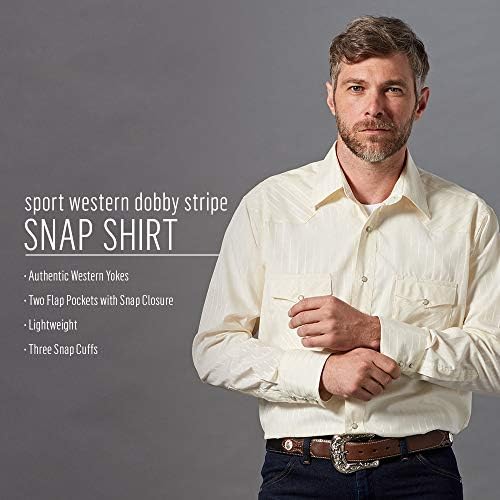 רנגלר גברים של ספורט מערבי שני כיס ארוך שרוול הצמד חולצה