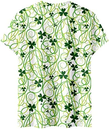 CGGMVCG ST PATRICKS DAY חולצות לנשים אופנה חולצה עליונה מזדמנת שרוול קצר צוואר עגול צוואר ירוק