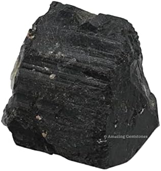 גבישים גולמיים טורמלין שחורים ואבני ריפוי, סלעים טבעיים להתנפילות ואבנים גולמיות DIY וגבישים