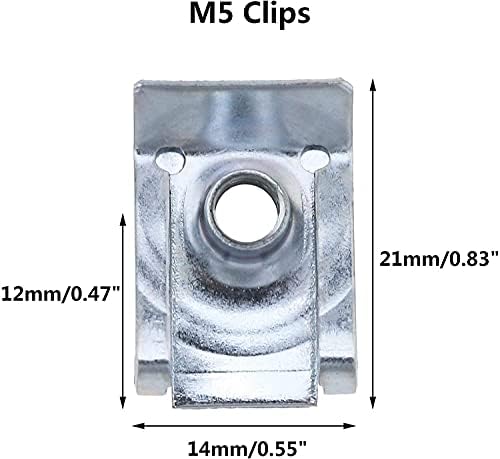 80 PCS Clip Clip Set אגוז בצורת U M4 M5 M6 M8