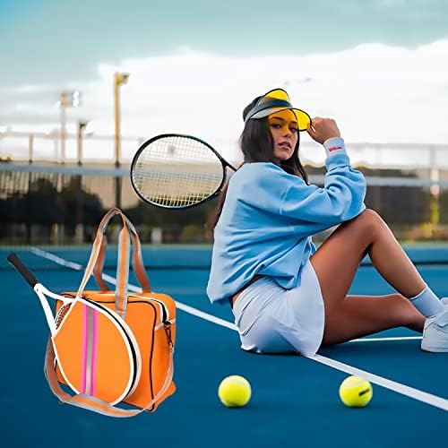 תיק טניס טניס של אייננג, תיק כתף מחבט טניס למחבט עם, תיק תיק חמוצים גדול עם רצועת רוכסן וכתף לרצועת