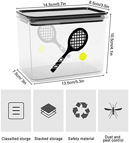 טניס כדור אחסון מכולות ברור פלסטיק תיבת עם מכסים לשימוש חוזר פחי מטבח דגנים חטיפים יבש מזון ג ' לי