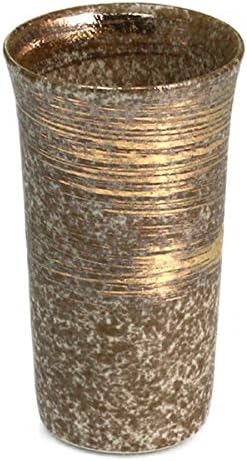 גביע יפן, רב, 3.3 על 5.5 אינץ', 10.1 אונקיות, מתכת נושבת חומה, כבשן חרס, כלי אריטה תוצרת יפן