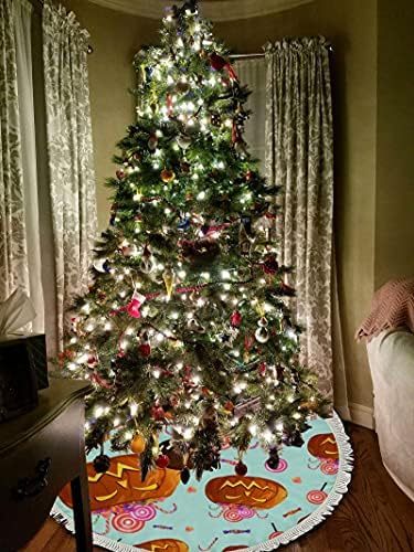 חצאית עץ חג המולד של ואנטסו ליל כל הקדושים דלעת יום חג ההודיה סוכריות סתיו סתיו חג המולד עץ חצאית עם מחצלת עץ