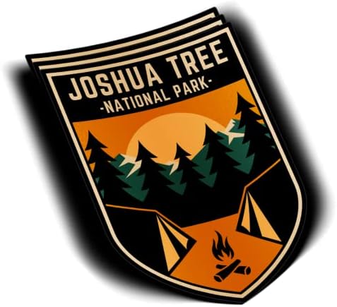 IMS ג'ושוע עץ ויניל מדבקה מדבקות בפארק הלאומי קמפינג בחוץ מזכרת ירוק, תפוז, חום, 3 ''