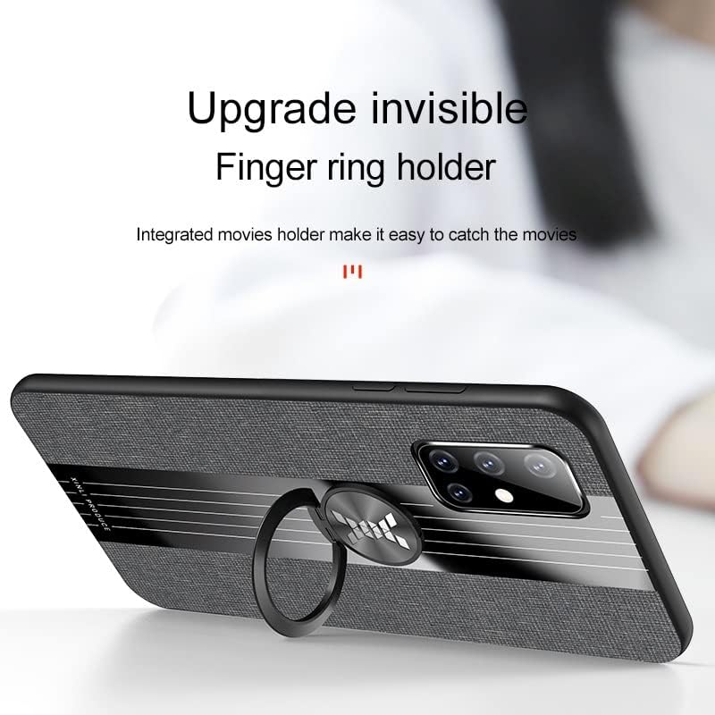 מארז טלפון סלולרי תואם ל- Samsung Galaxy A51 （4G CASE, עם מארז עמדות מגנט 360 ° מגנטיות, טקסטים מרובי פונקציה