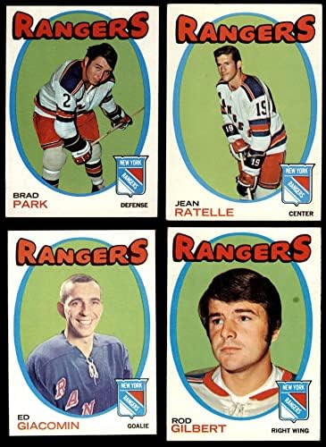 1971-72 Topps ניו יורק ריינג'רס ליד צוות סט ריינג'רס בניו יורק - הוקי VG/Ex Rangers - הוקי