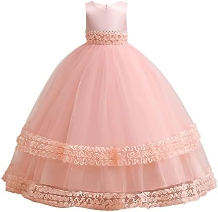 שמלת מסיבת ילדה קגייד שמלת נסיכת שמלת נסיכת ילדים חדשה בינונית וגדולה שמלת טוטו רשת ארוכה שמלת פסנתר ביצועי
