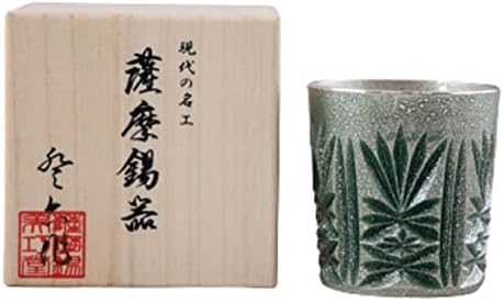 Iwakiri Mikudo No. 155-1 סיר פח סאטסומה, קיריקו על המנעול, ירוק סופת שלגים, לכה, קוטר 2.9 x גובה 3.1