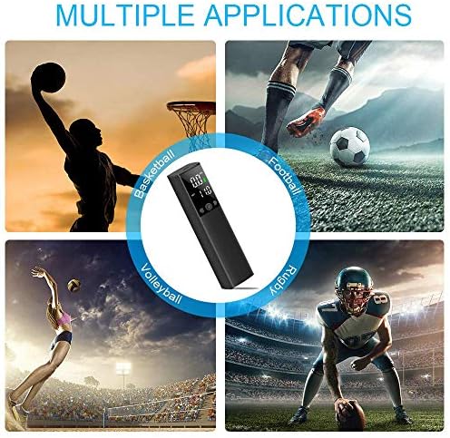 משאבת כדור חשמלית בומפאו, משאבת כדור לכדורי ספורט משאבת אוויר כדורסל עם תצוגת LCD, משאבות אוויר