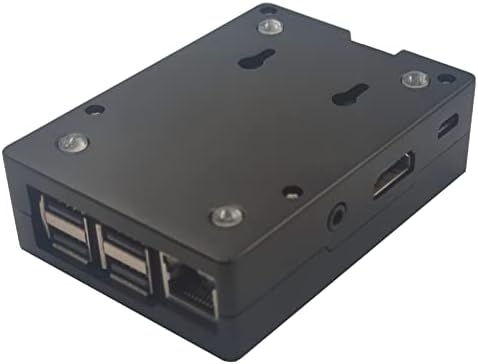 מארז פטל PI 3, מארז סגסוגת אלומיניום עבור Raspberry Pi 3B+, קופסת קופסה שחורה מעטפת מתכת קירור פסיבית