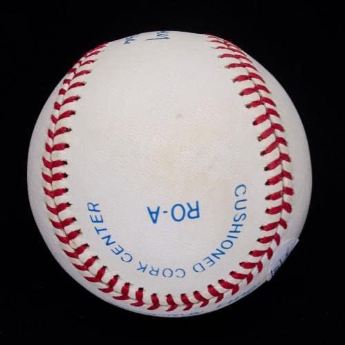 דון לארסן 8 באוקטובר 1956 חתום על חתימה חתימה בייסבול OAL JSA COA AC57099 - כדורי בייסבול עם חתימה