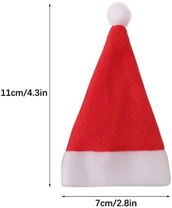 מייבואל 24 יחידות מחזיק כלי כסף לחג המולד מיני כובעי סנטה מחזיקי כלי כסף לארוחת ערב מתאימים לבקבוק