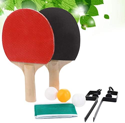 אביזרי טניס וואקאוטו סט טניס נייד סט פונג מקצועי משוט עם כדורי נטו נשלפים למשחק חיצוני מקורה או חליפת זיעה מקצועית