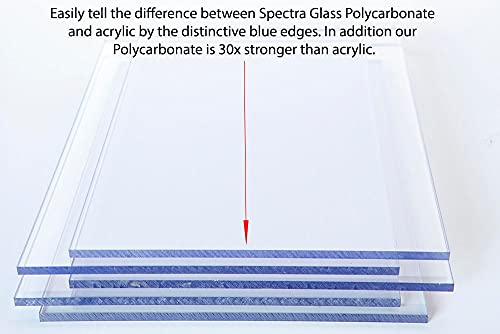 12 X12 ברורה גיליון פוליקרבונט- בחובה את כל הגדלים והעובי- על ידי ציפוי זכוכית ספקטרום משני הצדדים-נהדרים
