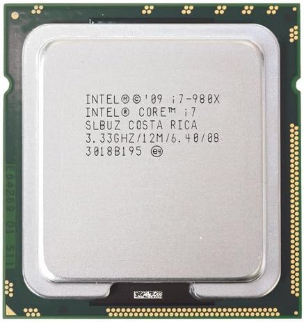 Intel Core i7-980x מעבד מהדורה קיצונית 3.33 GHz 12 מגה-מטמון שקע מטמון LGA1366