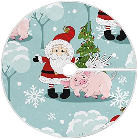 חזיר חג המולד חורף סנטה חצאית עץ חג המולד 36 אינץ 'תפאורה ביתית לחצאית עץ חג המולד מחצלת קישוטים