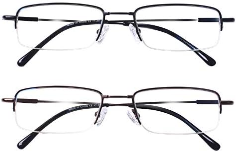 ג ' ושו 2 מארז כחול אור חסימת קריאת משקפיים גברים ונשים מתכת מסגרת משקפיים אנטי מתיחת העין מחשב קוראי