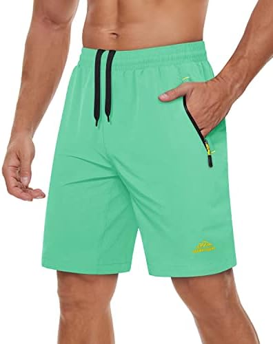 מכנסי אימון של אימון לגברים של Tacvasen מכנסיים קצרים מהיר של חדר כושר יבש מכנסיים קצרים עם כיסים