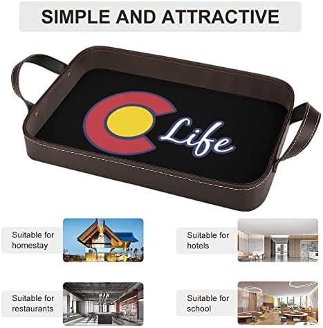 Co Life Colorado Colorado Wear Tray מגש מגש מגש עם ידיות מגש דקורטיבי לסלון מטבח ביתי