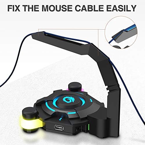 גרסה tech. Bungee של עכבר - מחשב משחק מחזיק כבלים של מחזיק עכבר,