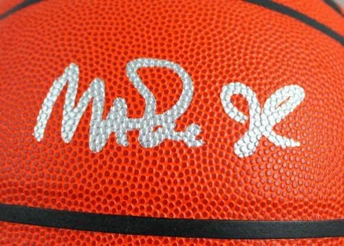 מג'יק ג'ונסון/ג'יימס ראוי לחתימה רשמית NBA Wilson Baskball -Baw Holo - כדורסל חתימה