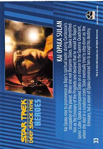 2018 Rittenhouse Trek Trek Deep Space תשעה גיבורים/נבלים 33 קאי אופקה סולן כרטיס מסחר במצב גולמי