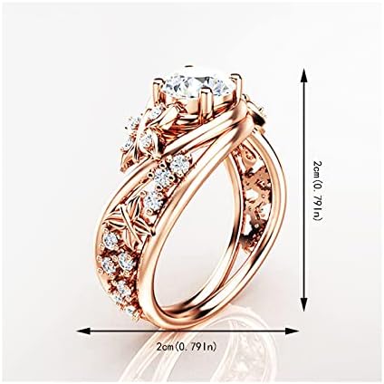 2023 טבעת חדשה טבעת טבעת טבעת טבעת מעורבות טבעת אופנה אופנה סט תכשיטים וינטג 'זירקון נשים.