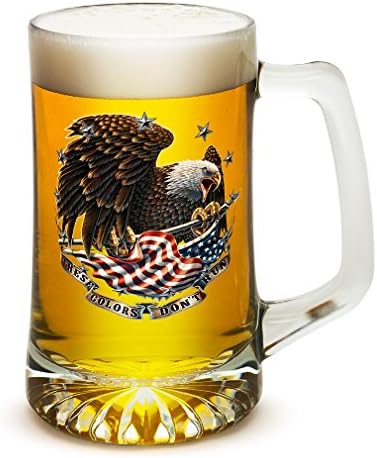 חתיכות אריזור ספלי בירה גדולות 25oz TANKARD עם ידיות ותיקים צבעים אלה לא מריצים כוס בירה של חייל אמריקאי עם כוס