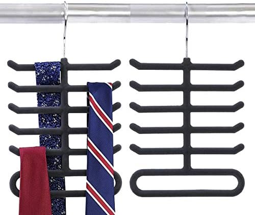 UUEM רב-פונקציונלי עניבת עניבה עניבה קולב קולב מקבץ מחזיק מעיל ללא החלקה על מעיל בגדי קולב מארגן ארון מארגן