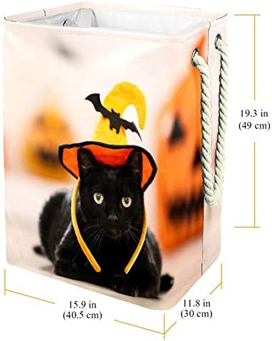 שחור חתול ב ליל כל הקדושים כובע 300 ד אוקספורד עמיד למים בגדי סל גדול כביסה סל עבור שמיכות בגדי צעצועים