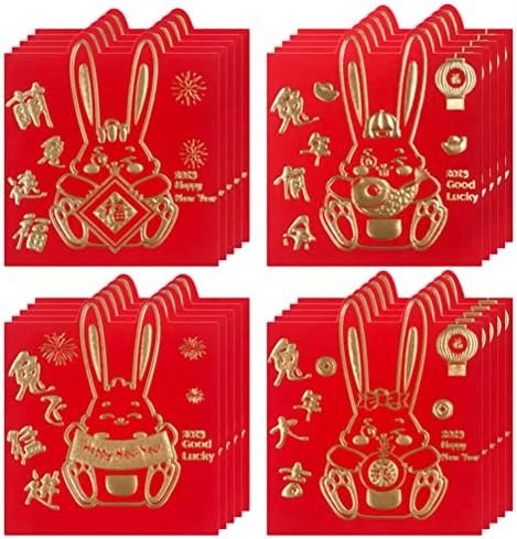 מעטפות אדומות של Abofan סיניות 48 יחידים ארנב גלגל המזלות מעטפות אדומות 2023 מנות אדומות סיני שנה חדשה
