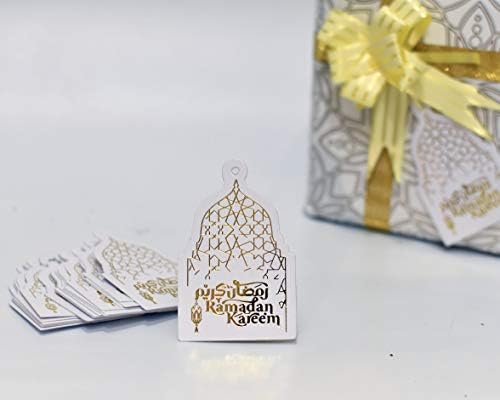 קונפטי זהב רדיד הרמדאן קארים סט של 25 תגי מתנה, הרמדאן קישוט, אסלאמי נייח, אסלאמי סימניות, לטובת