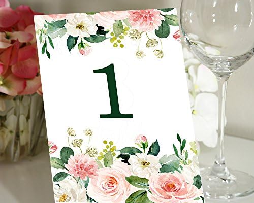 יקירתי מזכרות כפול צדדי הדפסת רוז פרחוני שולחן מספרי חתונה קבלת הזמנה שולחן כרטיסים-4 איקס 6