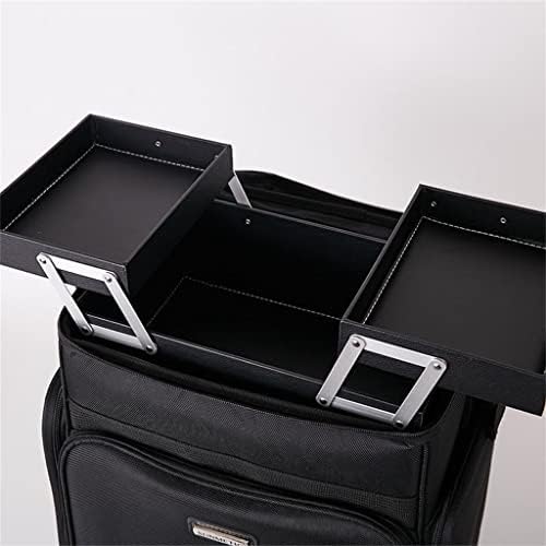 PDGJG גבירותי טרולי קוסמטיקה תיק קוסמטי קופסא איפור איפור איפור קופסא עגלה מזוודה איפור רב -פונקציונלי