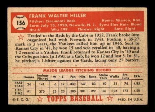 156 פרנק הילר - 1952 כרטיסי בייסבול Topp