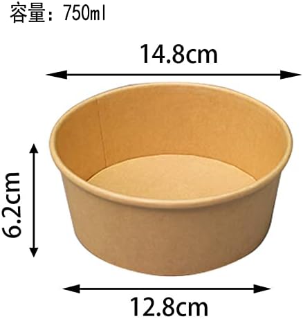 Musltaiy Bento נייר קופסת מיכל חד פעמית עם מכסה מתאים לתנור מיקרוגל 750 מל קופת אורז קופסת ארוחת צהריים