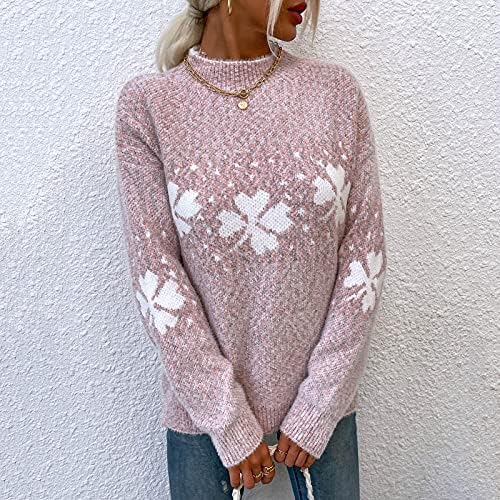 סוודר XMS לנשים בגדי שרוול ארוך כיף וסווטשירטים חמודים חולצה מזדמנת של סוודר קצוץ חתוך