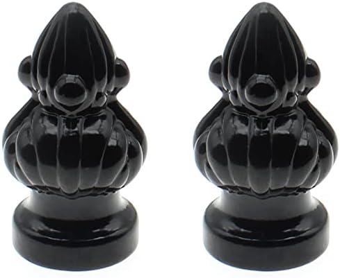 2 יחידות 1-3/8 אינץ מנורת עיטורים שחור מנורת עיטורים כובע ידית מנורת קישוט עבור מנורת צל / טיפאני סגנון מנורה