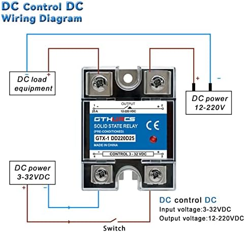 SSR 10A 25A 40A DA שלב יחיד DC CONTROC AC CONT CONT CONTIN 3-32VDC בקרת 220V AC AC SSR-10DA 25DA 40DA
