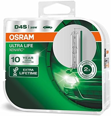 Osram Xenarc Ultra Life D4S HID HID Xenon נורת פריקה, מנורת פריקה, 66440ULT-HCB, DUOBOX