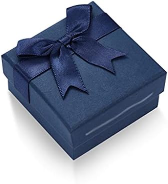 Zjhyxyh קלאסי בעבודת יד כחול קשת קשת נייר מלאכה נייר קופסאות מתנה עגילי שרשרת עגילי תכשיטים מארגן