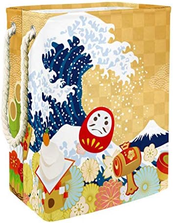 יפני חדש שנה כרטיס 300 ד אוקספורד עמיד למים בגדי סל גדול כביסה סל עבור שמיכות בגדי צעצועי בחדר שינה
