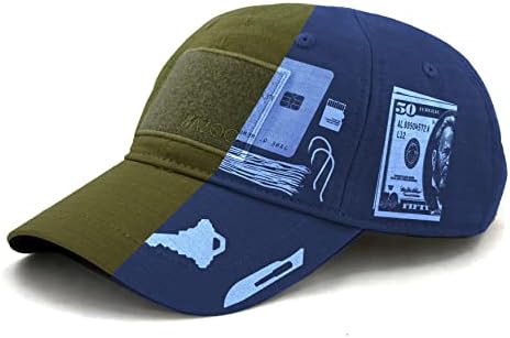 כובע מטמון תחת / נסיעות, טקטי & כובע נשיאה יומיומי / 6 כיסים נסתרים למזומן חירום, מסמכים, מפתחות וכלים